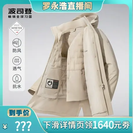 【罗永浩直播专享】波司登一衣三穿Gore-tex面料风衣羽绒服外套男商品大图