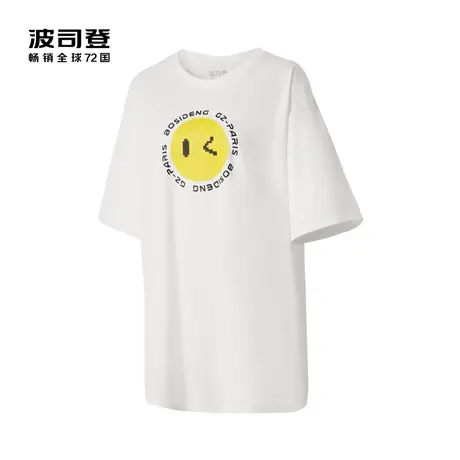 【买3免1】波司登夏季T恤女纯棉零压力创意印花半袖宽松图片