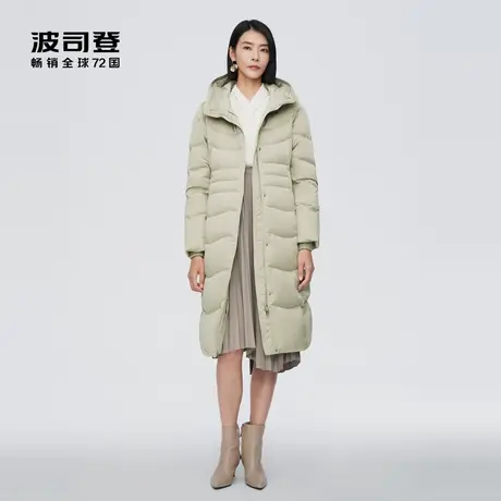 波司登女士鹅绒羽绒服连帽设计修身廓形防风保暖加厚时尚百搭外套商品大图